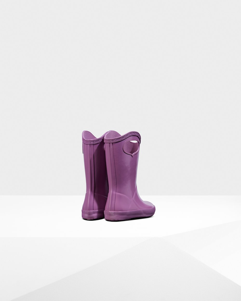 Kids Hunter Original First Classic Grab Handle Gloss - Rain Boots Purple - 0597-RMLAZ